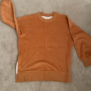 Aerie side slit crew neck sweat shirt